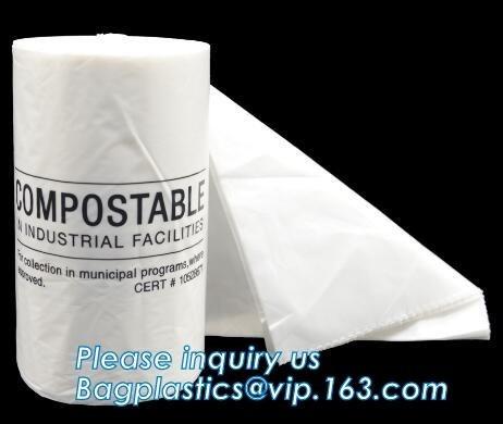 Quality 100% Biodegradable and compostable plastic kitchen garbage bag, compost kitchen plastic trash compactor bags for sale