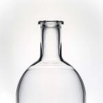 Customized Logo 700ml Round Liquor Glass Bottle with Cork Stopper Rum Gin Whisky