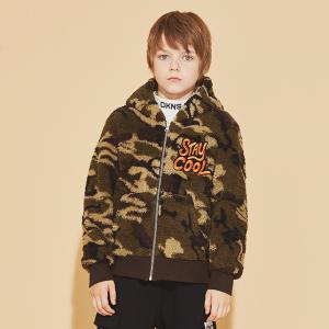 China Camouflage Lightweight Kids Winter Parkas Coral Fleece Jacket Boys Tops on sale