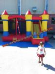 Golden Combo Inflatable Bouncer Slide UV Resistance Indoor Bounce House