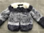 Short Style Violet Ombre Ladies Faux Fur Coats Collarless Fashion Design