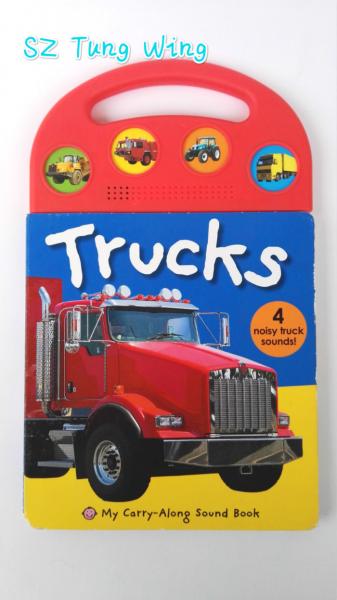 Quality Custom Mold Toy Trucks Baby Sound Books for Indoor Kid's Eductational Learning for sale
