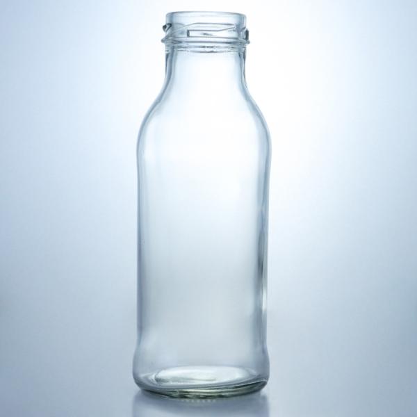 Body Material Glass Glass Juice Coffee Bottle With Screw Lid Clear Milk Bottle
