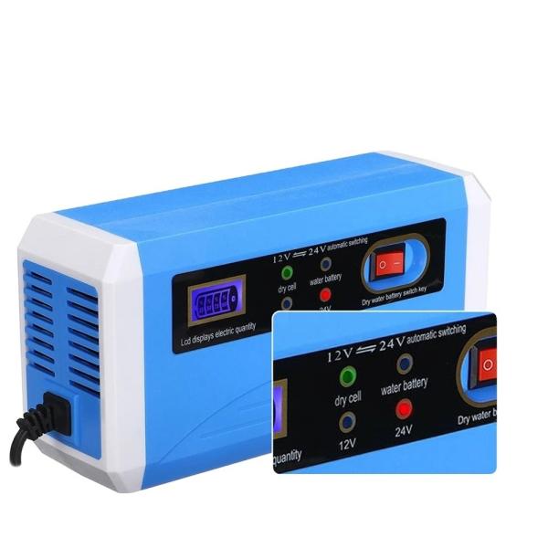 2023 12V 24V 10A Smart Car Battery Charger Power Charging Repair Type LCD