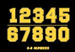 College Football Heat Press Numbers And Letters For Positions And Name