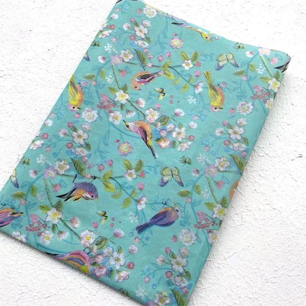 Rhombic Colorful Floral Printed Art Palm Tree Tissue Paper Wrap With Custom