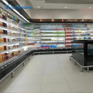 Wholesale Air Merchandiser Open Display Chiller Fridge Cabinet Cooling Hollow Glass Side Panel from china suppliers