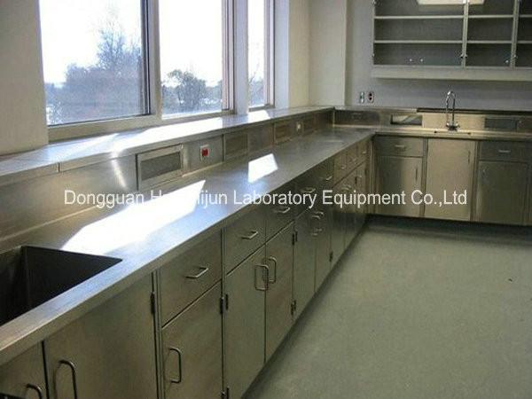Customized Stainless Steel Lab Furniture , 1.2mm Bench Top Science Lab