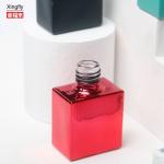 Empty 10ml Gel Nail Polish Bottle OEM Square Glass Bottle With Brush