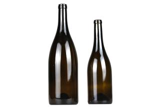 Frosted Empty 750ml Wine Bottles / Dark Green Shatterproof Glass Water Bottle