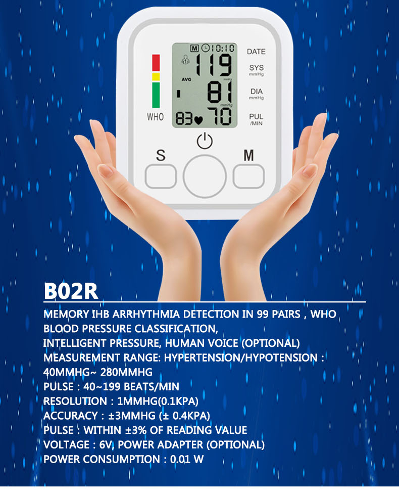 Wrist Type Blood Pressure Meter Speech Blood Pressure Meter Blood Pressure Monitor