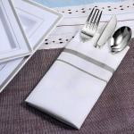 SGS White Paper Table Cover , Airlaid Disposable Linen Tablecloth OUCHAME