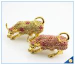 Wall Street Full Of Rhinestone Lucky Cattle Trinket Box Decoration Animal