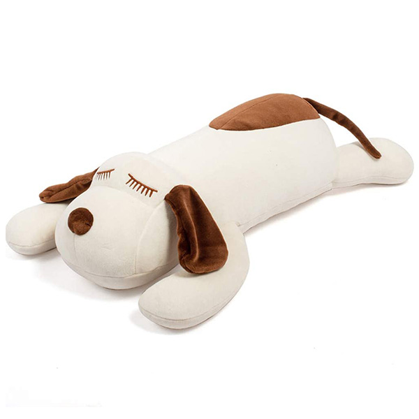 Soft Spandex Plush Toys Pillows Dog Shaped Pillow In 17.5 X 9 Inch Size