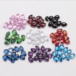 Pink Garnet Green White Orange Blue Gemstones Pear Shape Double Turtle Faceted