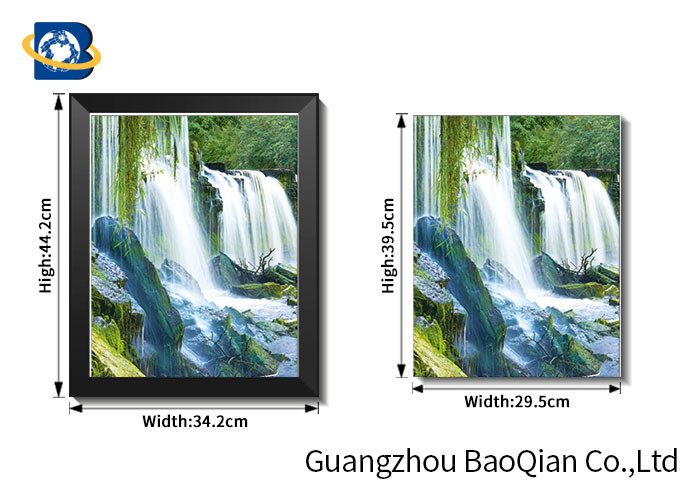 Customized Traditional Scenery 3d Flip Art Photo with Waterfall For Wall Decoration