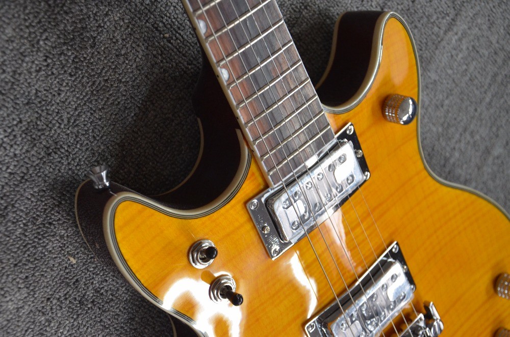 Grets guitar Tiger maple body top gretsch signature LP custom style electric guitar Grover tuner installed Quality pic