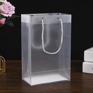 Wholesale Transparent PVC Plastic Bag , Customized PVC Tote Bag For Red Wine Packing from china suppliers
