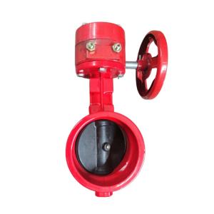 Wholesale Low Temperature Hand-Operated Groove Turbine Signal Butterfly Valve for Industrial from china suppliers