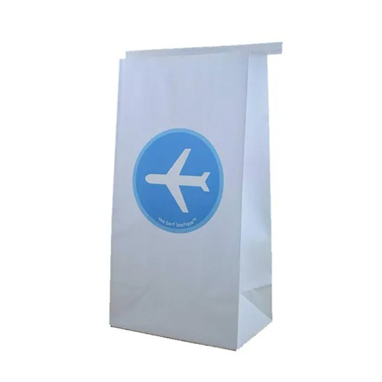 Waterproof White Kraft Paper Pregnancy Barf Bags for Morning Sickness