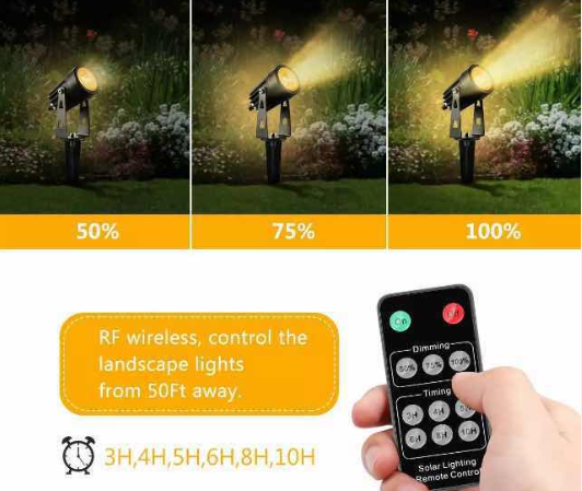 Outdoor solar landscape spotlight