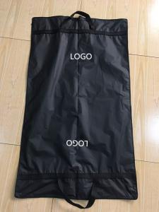 China Clips Suit Garment Bag Travel Black Peva Printed Webbing Handles 100*60 cm Size on sale