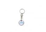 Eco - Friendly Personalized Metal Keychains Epoxy Resin Printed Logo Processing
