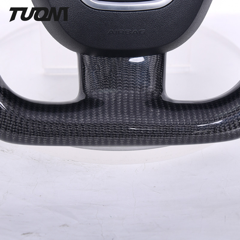 Plain Weave Audi Carbon Fiber Steering Wheel Customizable