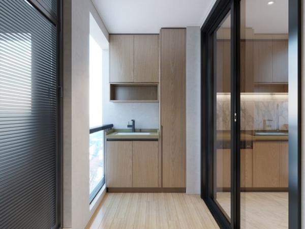 Sleek Minimalist Balcony Storage Cupboard Stainless Steel For Moisture Prone