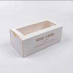 Cake Tart Cardboard Food Packaging Box 17.6x8.5x6.6cm Small White Cardboard