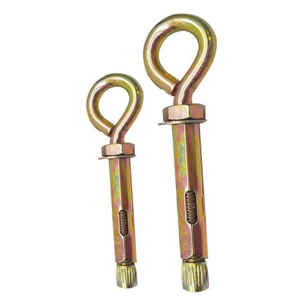 Carbon Steel Anchor Eye Bolts Yellow Zinc Plated-Reliable for Heavy Loads