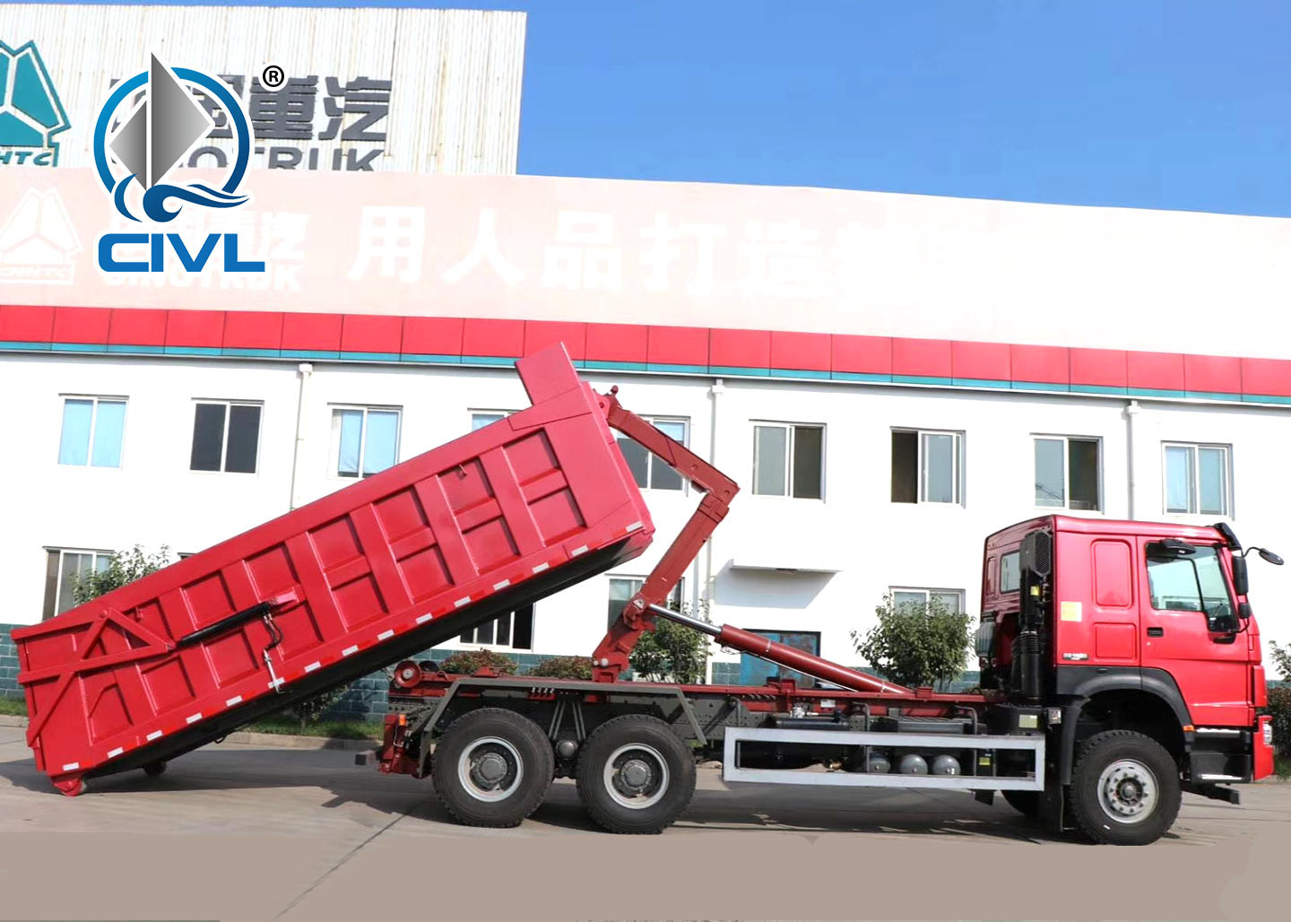 Diesel Garbage Compactor Truck Hook Arm Garbage Truck Detachable Container Compression Garbage Collector engine euro iI