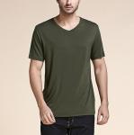 Customized Blank V Neck Bamboo T Shirt XXS - XXXL Size Anti Wrinkle