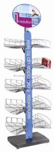 Wholesale Colorful Metal Drinks Retail Merchandising Displays Double Sided Floor Standing from china suppliers