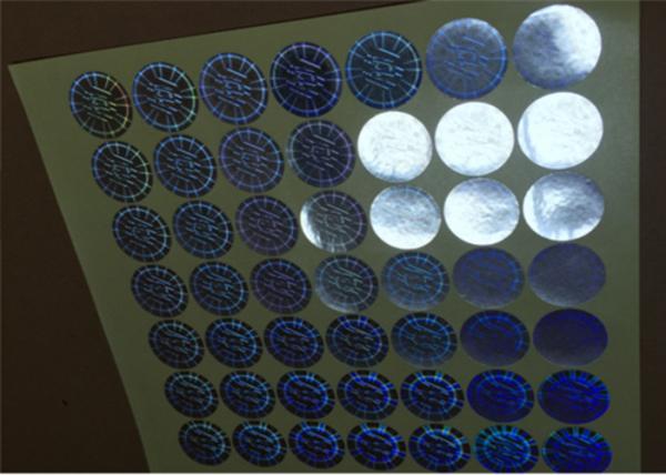 Quality Die Cut Round Security Hologram Sticker Pantone Colors Various Designs for sale