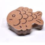ISO9001 Engraved Cork Fish Shaped Coasters Eco Heat Resistant