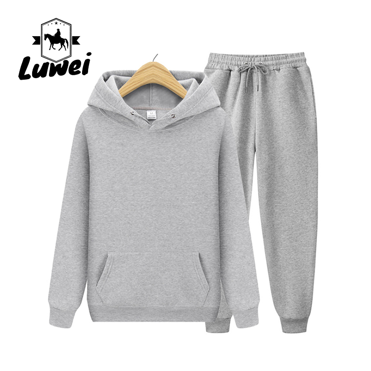 Custom Drop Shoulder Made Men's Sweatshirt Sudaderas Con CapuchaHeavy Fitness Hoodies And Joggers Set