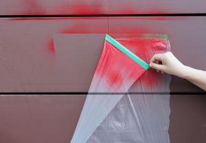 Wholesale Moisture Proof Pre Taped LLDPE Masking Film For Carton Packing Pre Taped Masking Film from china suppliers