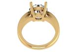 Hand setting 14K Solid Gold Jewellery , Round Cut 2.7ct Natural Solitaire
