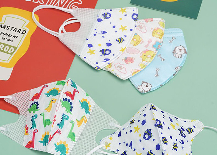 3 Ply Non Woven Kids Surgical Mask Ear Hook Headband Adjustable