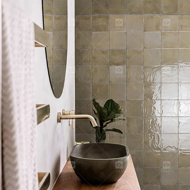 New Bathroom Shower Kitchen Backsplash High Glossy Glazed Handmade Ceramic Wall Tiles