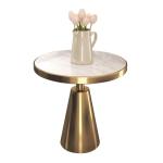 Contemporary design Round Gold stainless steel Marble top Bistro table Corner