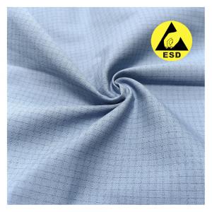 China ESD Anti Static TC Plain Fabric With Double Plaid 4mm For Working Clothes on sale