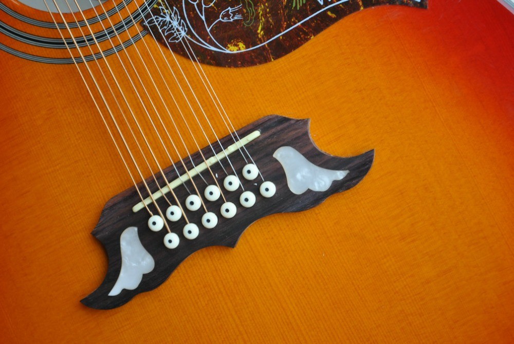 Customization 12 Strings acoustic guitar in Sunburst