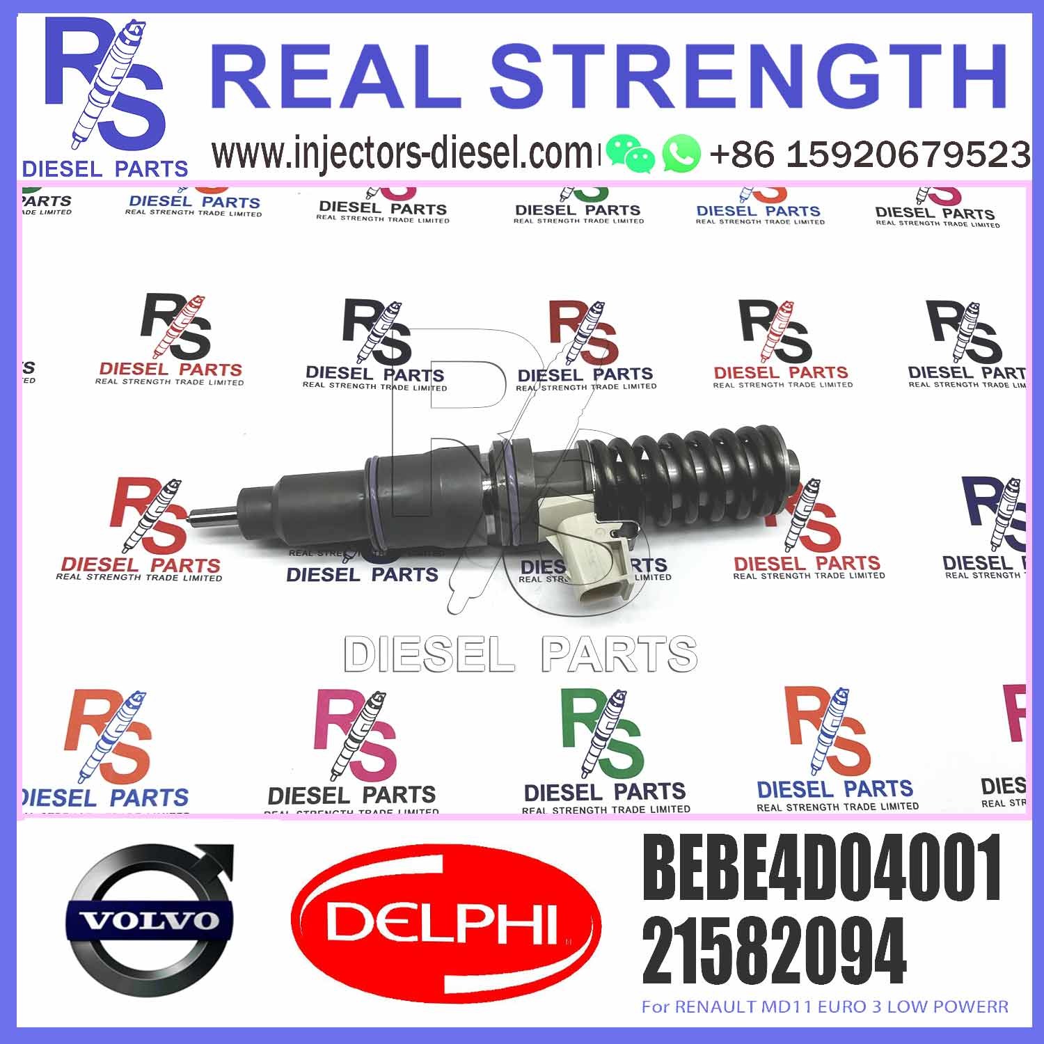 Diesel Fuel Injector 3803913 4 Pins Fuel Injection Nozzle BEBE4D35001 BEBE4D04001 For RENAULT MD11