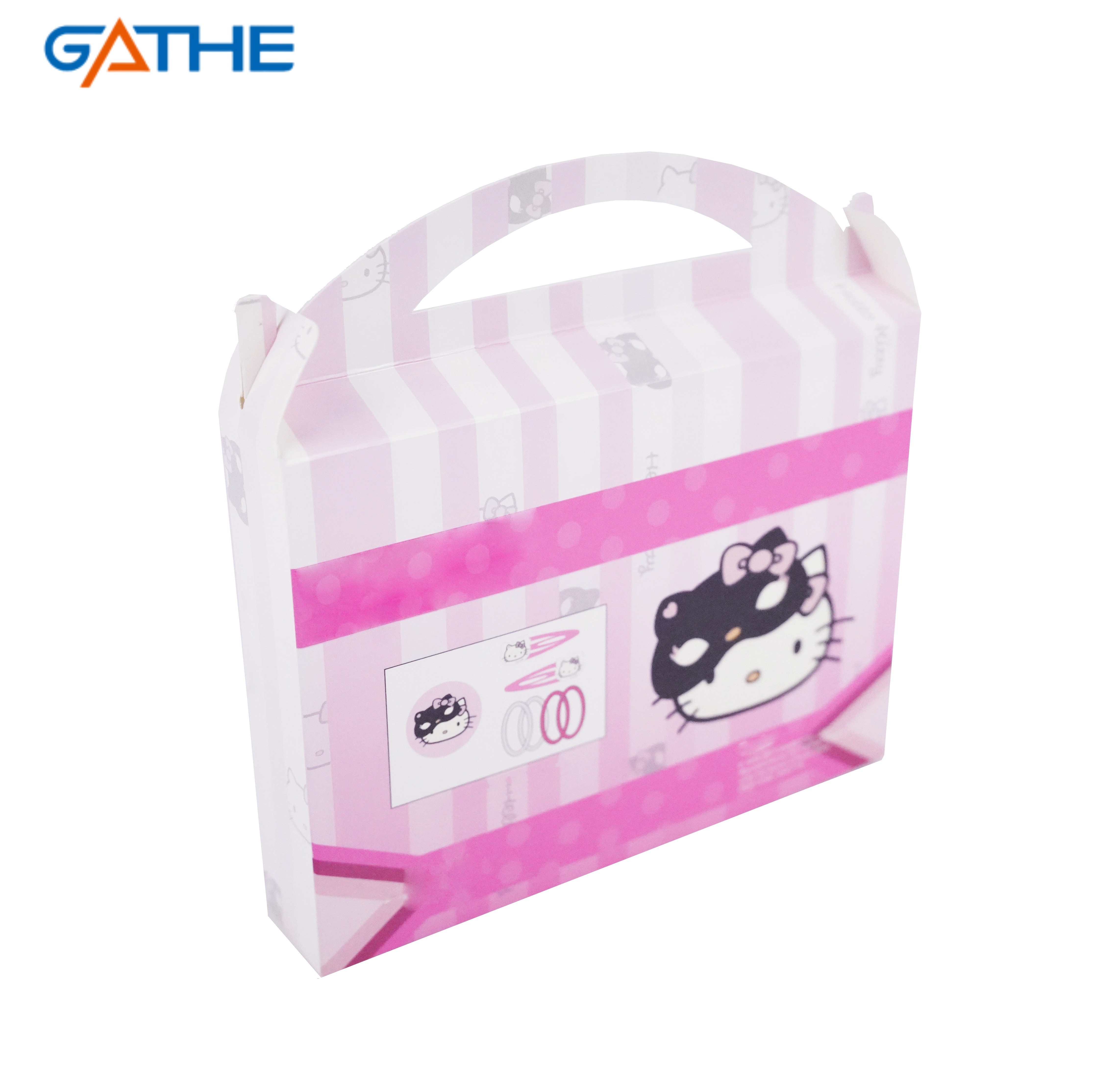 Custom Design Packaging Box Dolls Makeup For Girls Window Display Box With Handle