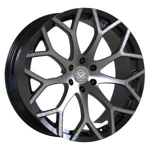 Wholesale Black machined face 1 piece monoblock forged wheels 24 inch staggered ESCALADE car rims from china suppliers