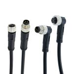 M12 3 - 17pin Waterproof Outdoor Connectors Flexible Customizable Overmolded