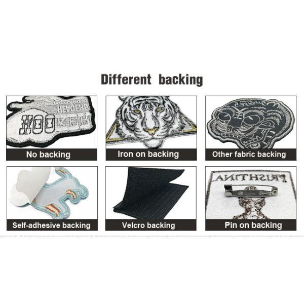 Durable Iron On Woven Patch Shape Customized Polyester Fabric Patch