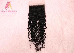 Wholesale Deep Wave Hair 5*5 Transparents Lace Closure from china suppliers